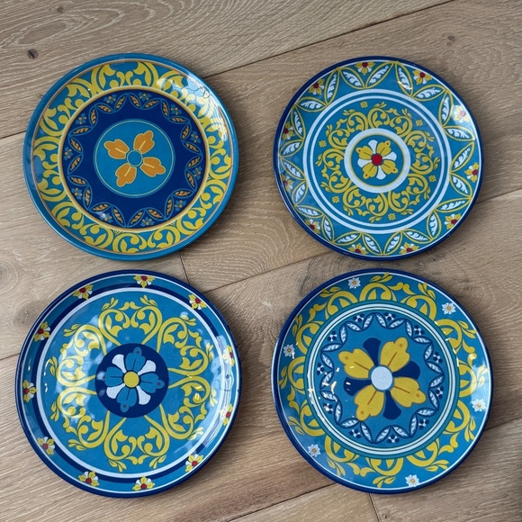 Melange 100% Melamine Tuscan Plate Set Gardens of Italy Collection - Picture 6 of 6